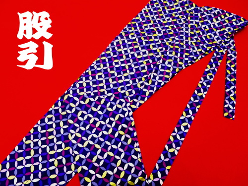 義若オリジナル激安セール柄股引き 金彩モダン七宝(紫)